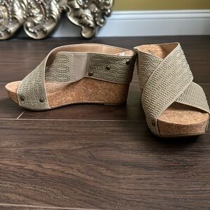 Lucky brand cork bottom wedge